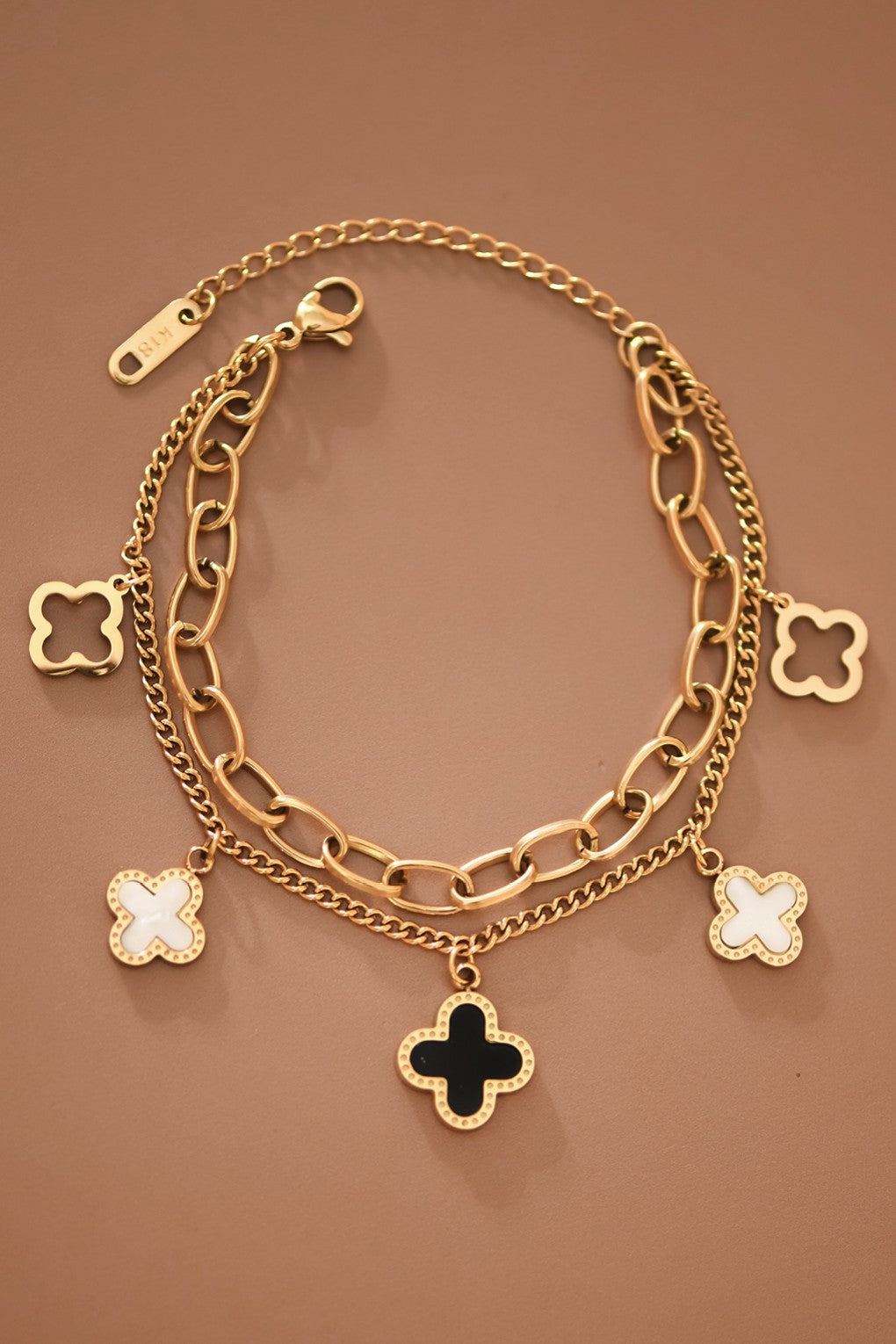 The Margaux Clover Charm Bracelet