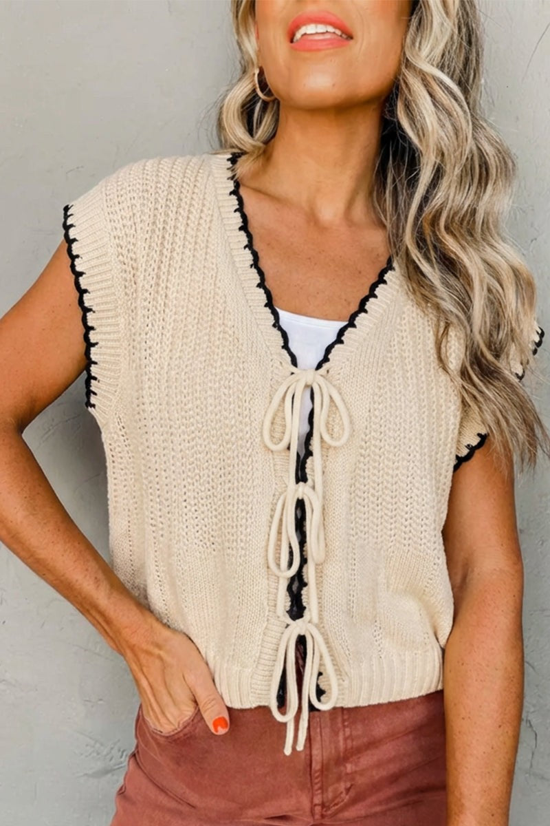 The Maren Tie-Front Sweater Vest