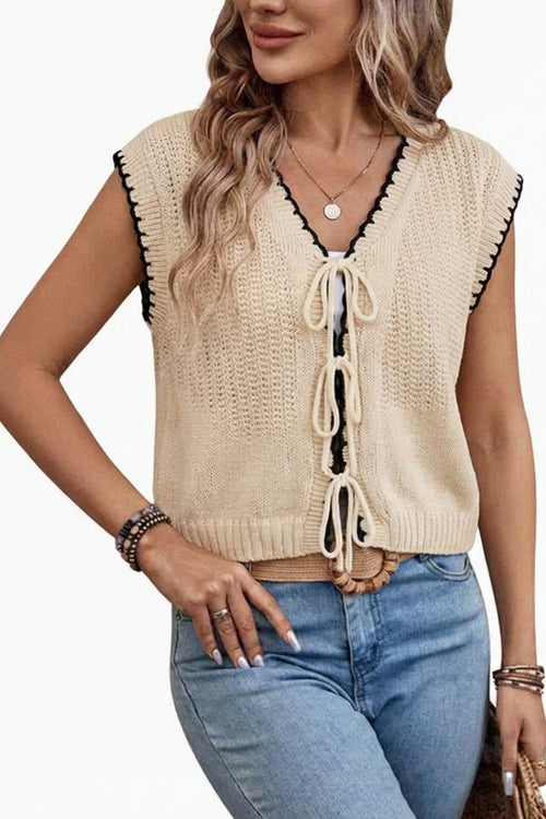 The Maren Tie-Front Sweater Vest