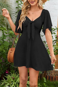 The Isla Tie-Front Mini Dress