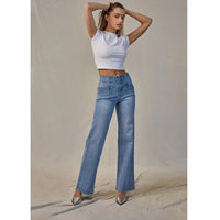 Mica Denim Madison High-Rise Wide Leg Jeans