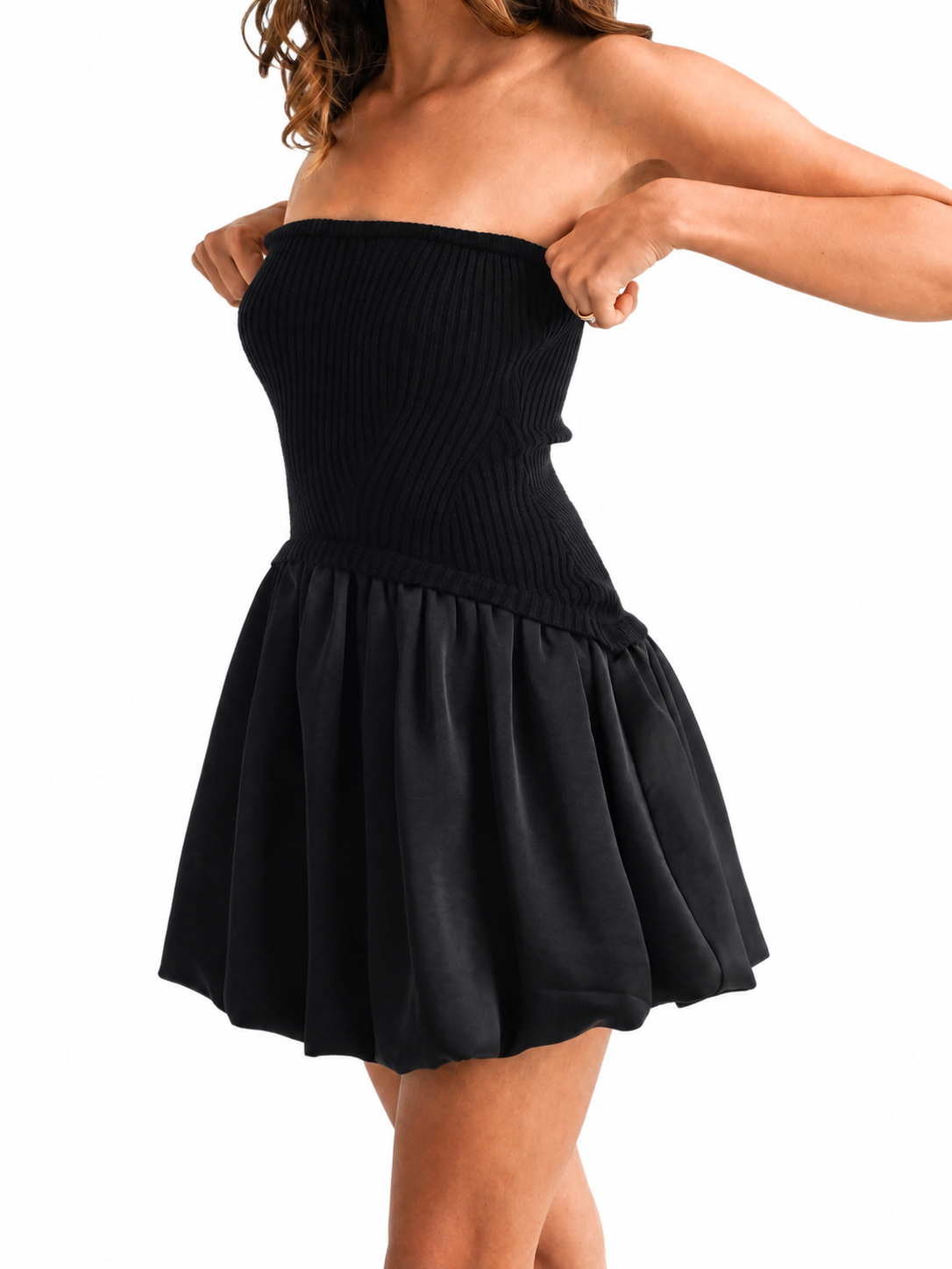 The Colette Balloon Tube Mini Dress By Mable