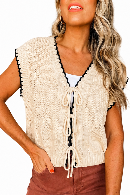The Maren Tie-Front Sweater Vest