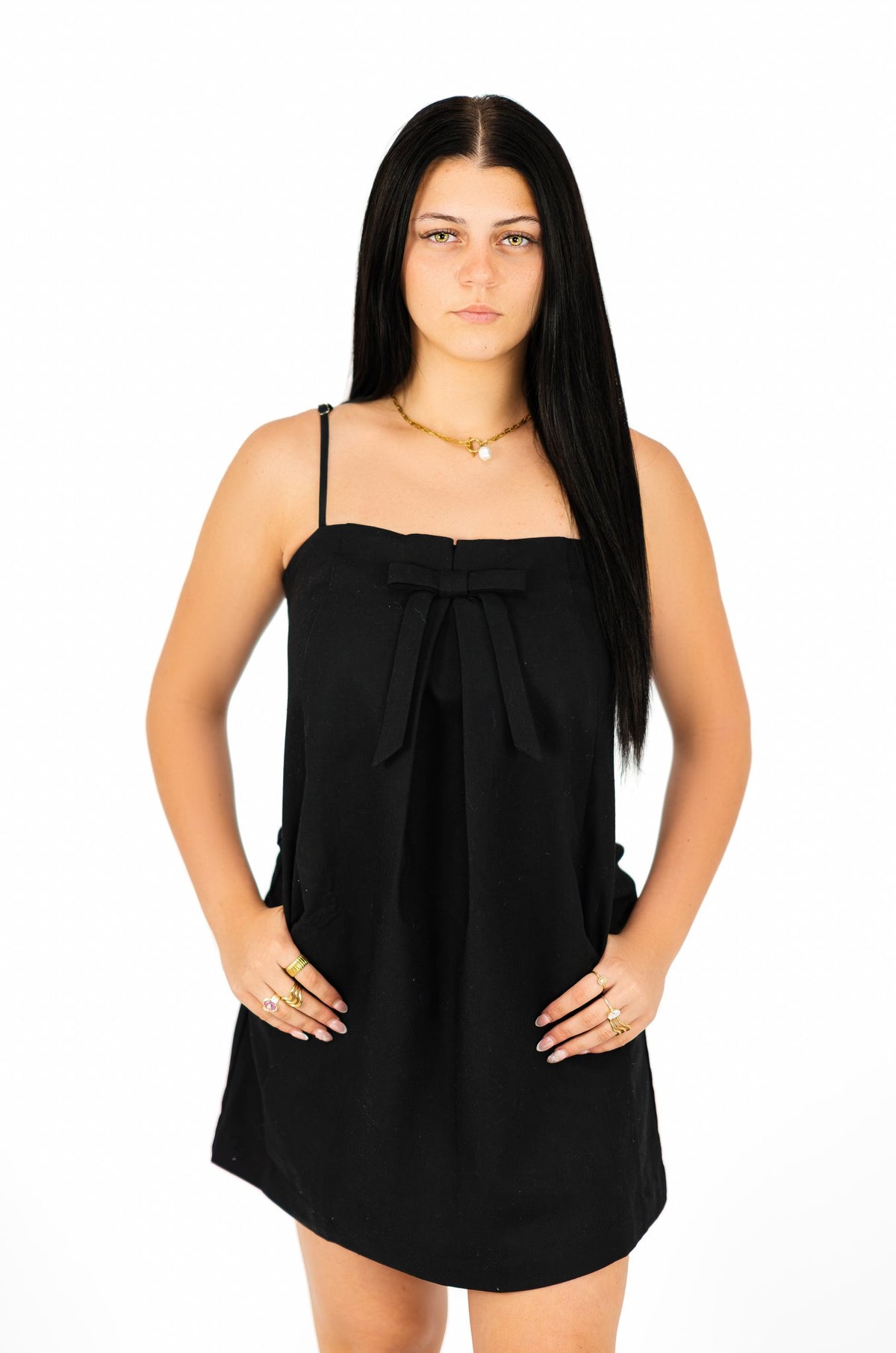 The Margot Bow Mini Dress By Mable