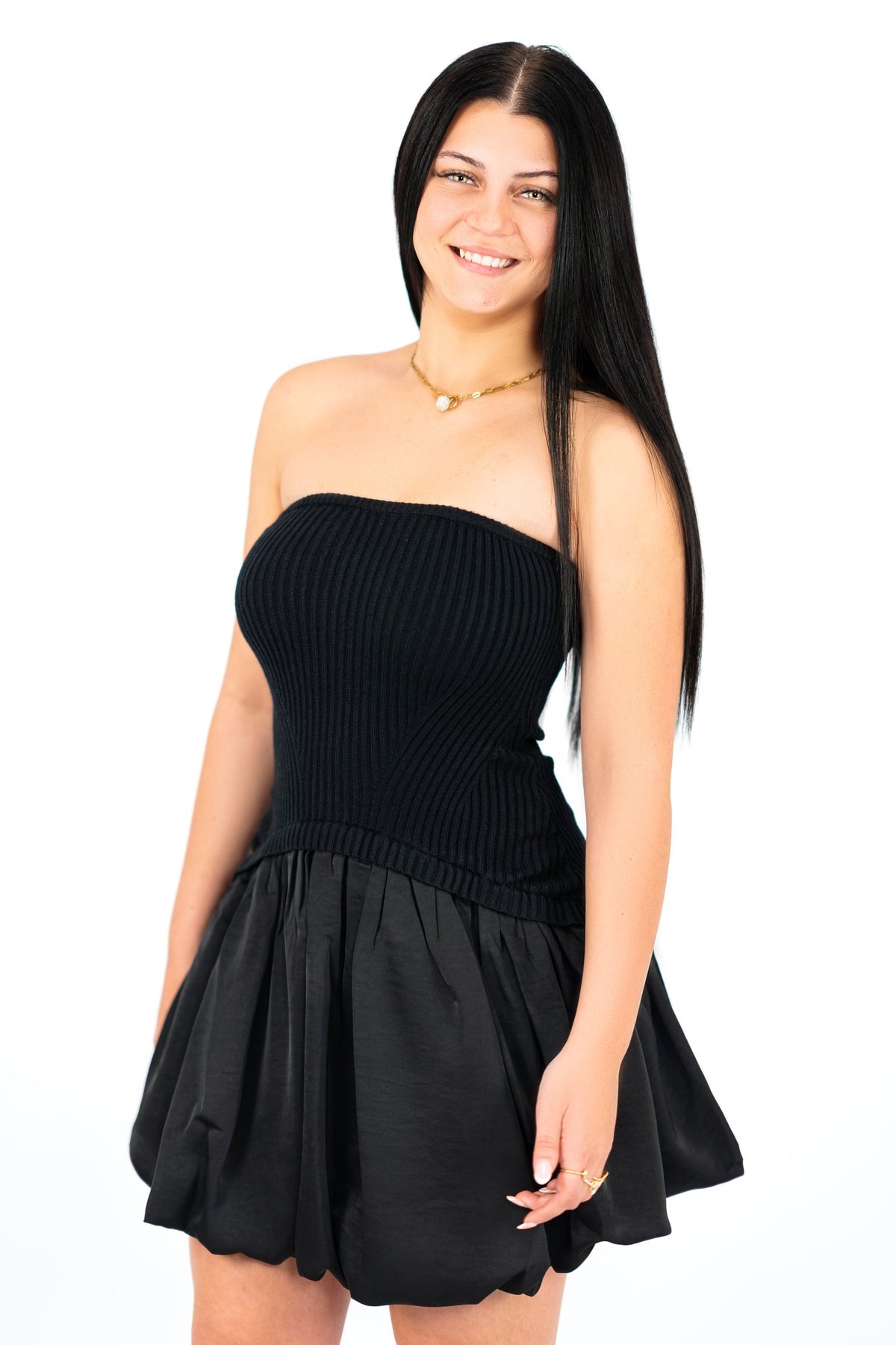 The Colette Balloon Tube Mini Dress By Mable