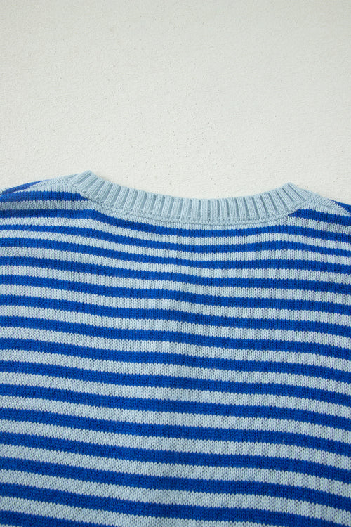 The Coastal Stripe Knit Cardigan