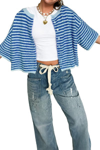 The Coastal Stripe Knit Cardigan