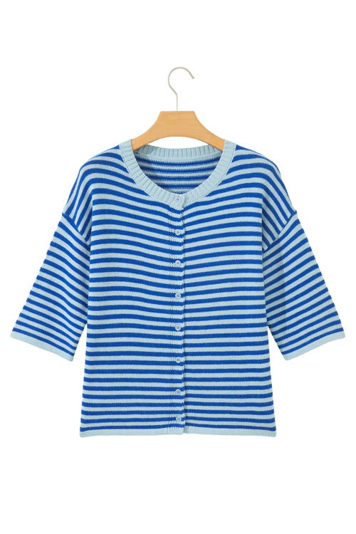 The Coastal Stripe Knit Cardigan