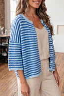The Coastal Stripe Knit Cardigan