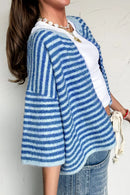 The Coastal Stripe Knit Cardigan