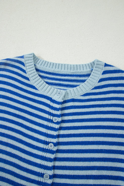 The Coastal Stripe Knit Cardigan