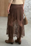 The Mocha Lace Midi Skirt